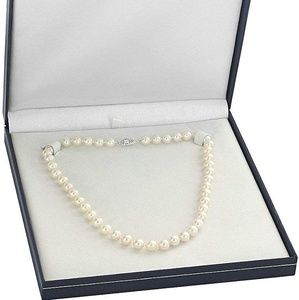 14k white gold pearl necklace